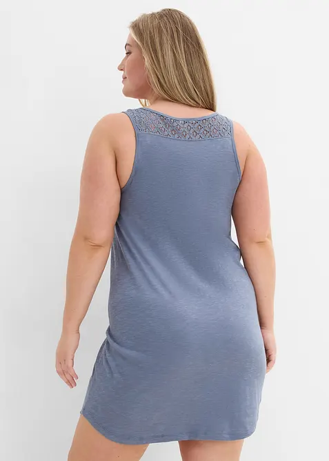 Abito in maglina di cotone con pizzo, bonprix