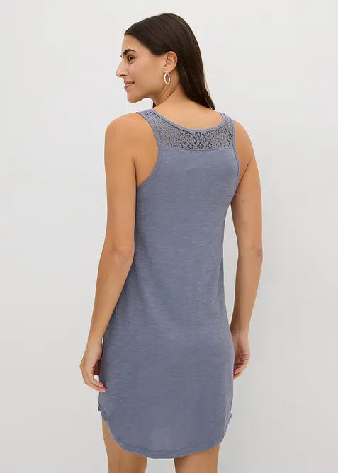 Abito in maglina di cotone con pizzo, bonprix