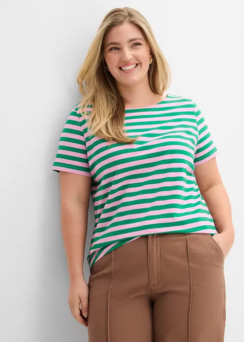 T-shirt con scollo a barca, bonprix