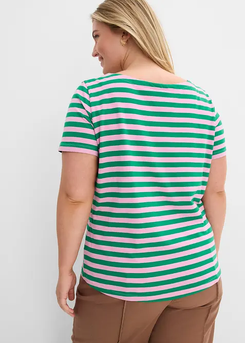 T-shirt con scollo a barca, bonprix