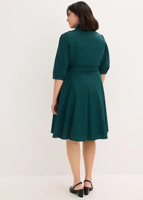 Abito chemisier con pizzo e fusciacca, bonprix