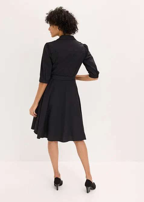 Abito chemisier con pizzo e fusciacca, bonprix