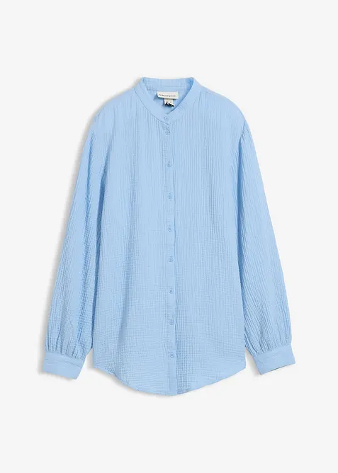 Camicia lunga in vaporosa mussola di cotone, bonprix