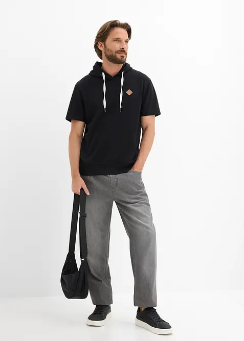 Felpa a maniche corte con cappuccio, bonprix