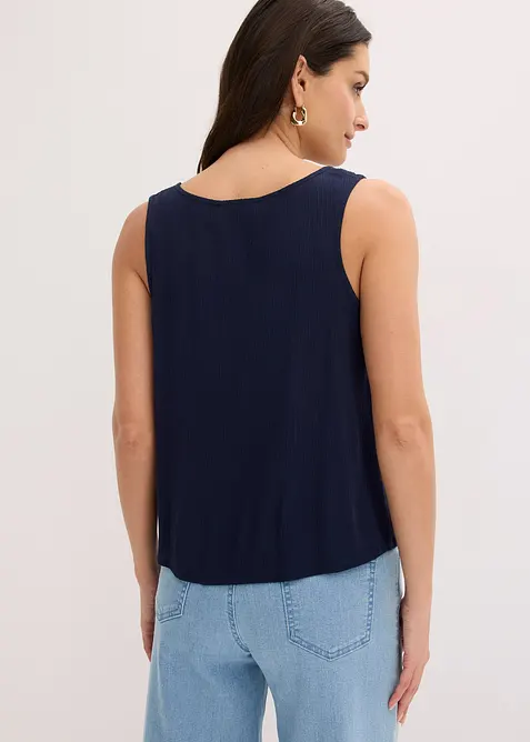 Top in crinkle operato, bonprix
