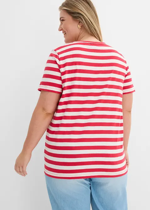 T-shirt con scollo rotondo in cotone (pacco da 2), bonprix