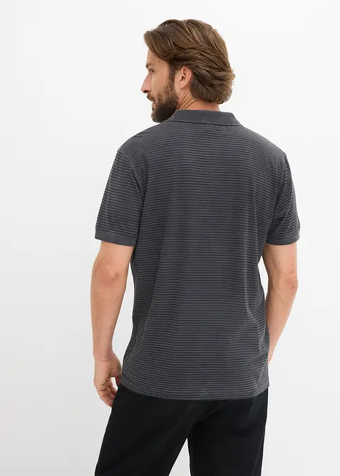 Polo a maniche corte in look lavato, bonprix