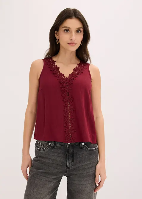 Top in crinkle operato, bonprix