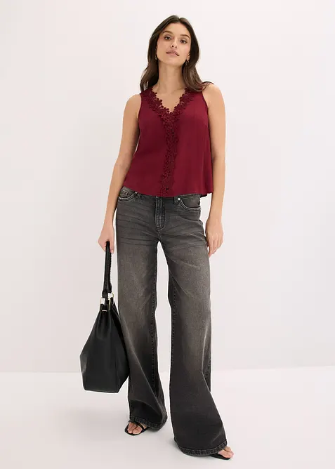 Top in crinkle operato, bonprix