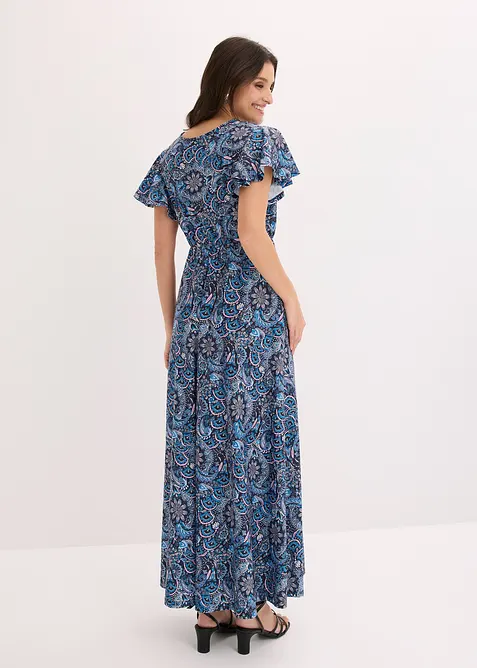 Abito lungo in jersey fantasia, bonprix