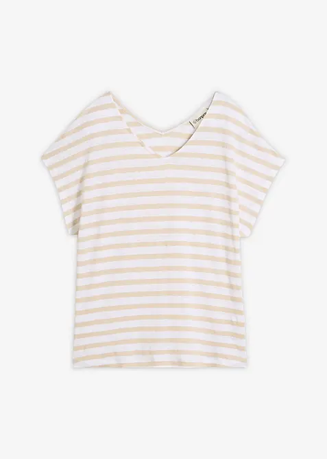 Maglia in puro lino con maniche a pipistrello, bonprix