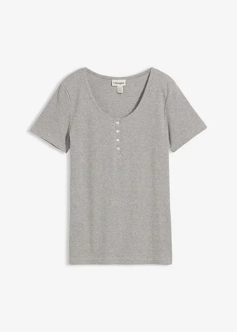 Maglia serafino in puro cotone biologico, bonprix