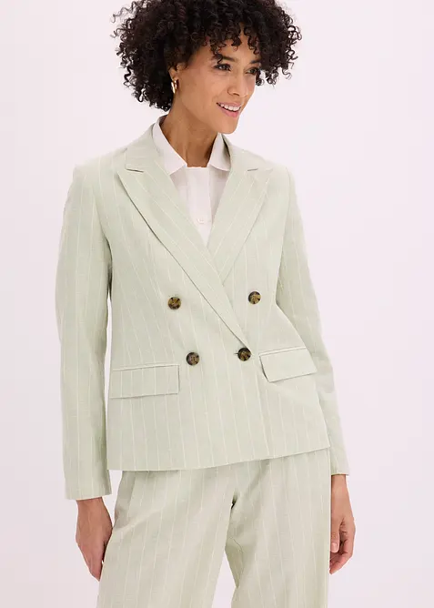 Blazer in misto lino, bonprix