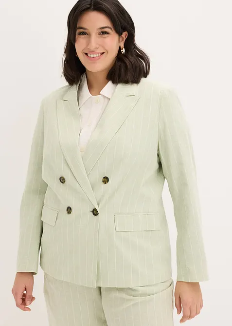 Blazer in misto lino, bonprix