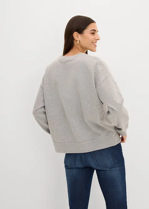Felpa oversize con ricamo, bonprix