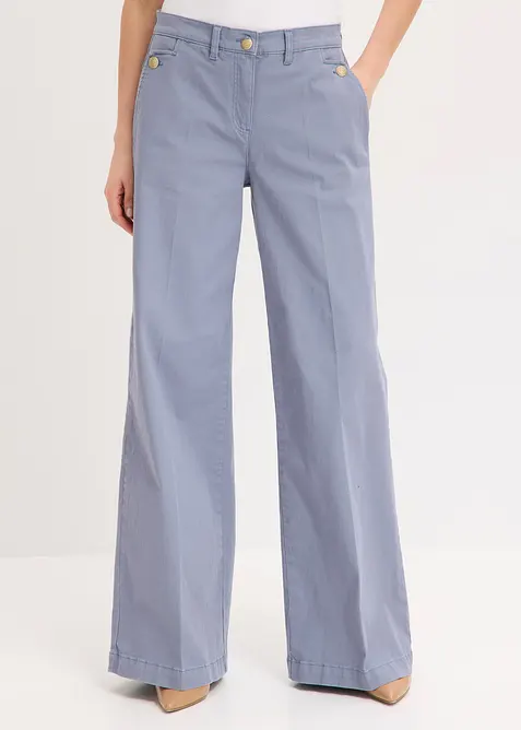 Pantaloni wide leg elasticizzati, bonprix