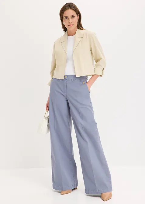 Pantaloni wide leg elasticizzati, bonprix