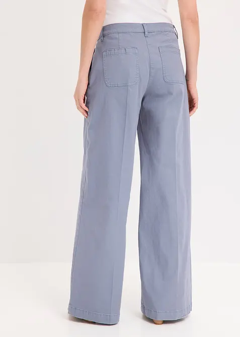 Pantaloni wide leg elasticizzati, bonprix
