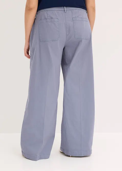 Pantaloni wide leg elasticizzati, bonprix
