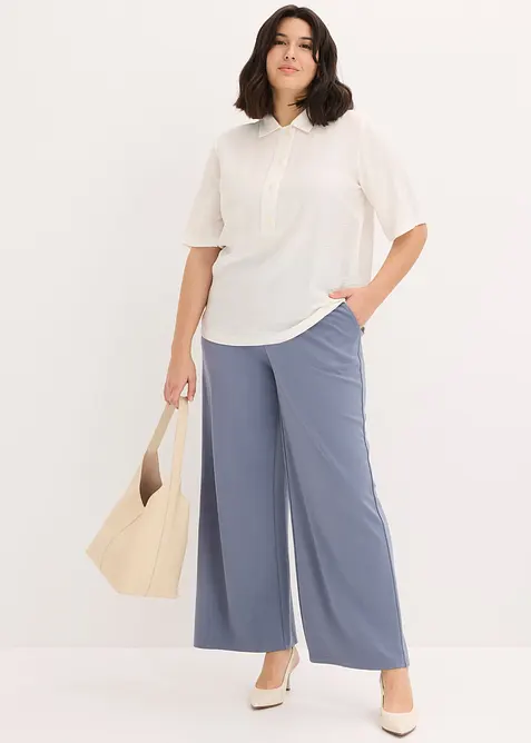 Pantaloni in jersey con traversina decorativa, bonprix