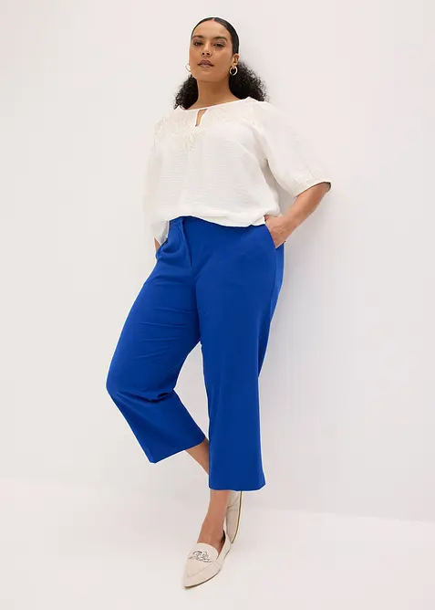 Pantaloni 3/4 a matita con spacco, bonprix
