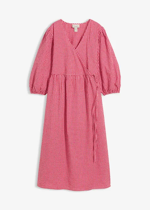 Abito a portafoglio in tessuto operato, bonprix