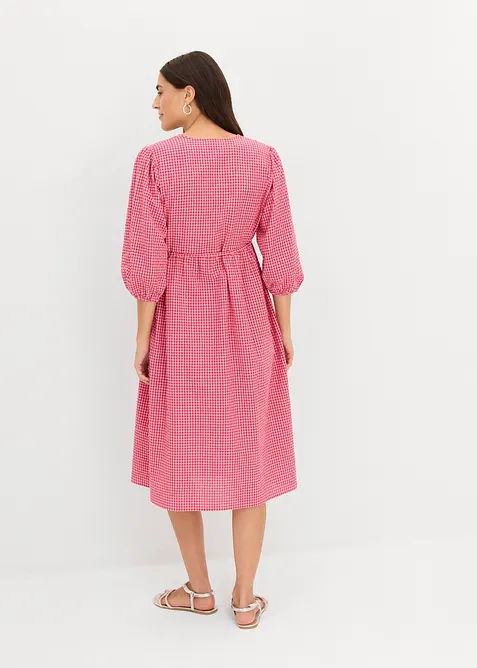 Abito a portafoglio in tessuto operato, bonprix