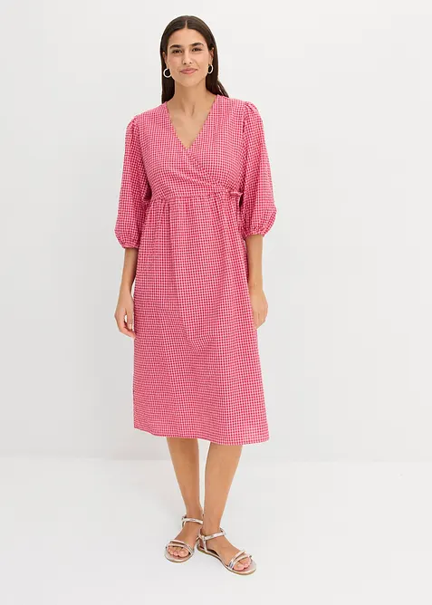 Abito a portafoglio in tessuto operato, bonprix