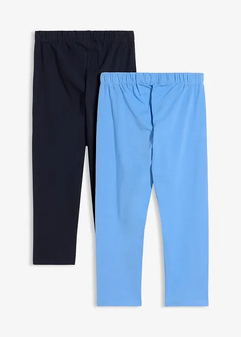 Leggings a pinocchietto in misto cotone biologico (pacco da 2), bonprix