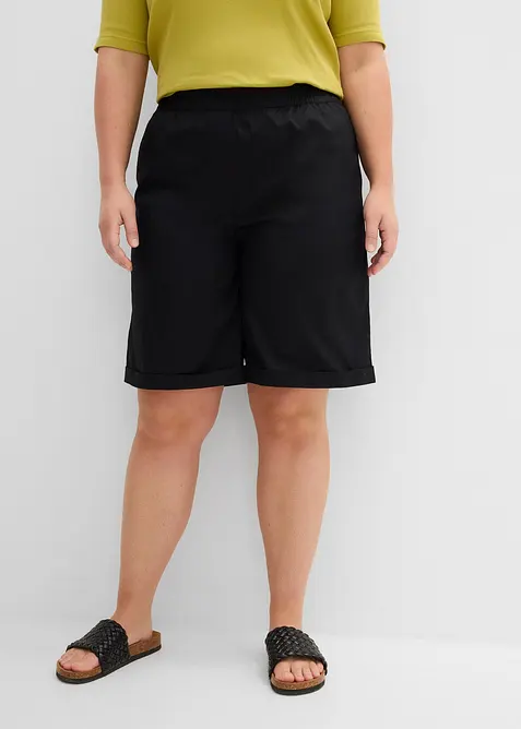 Bermuda in misto cotone paper touch, bonprix