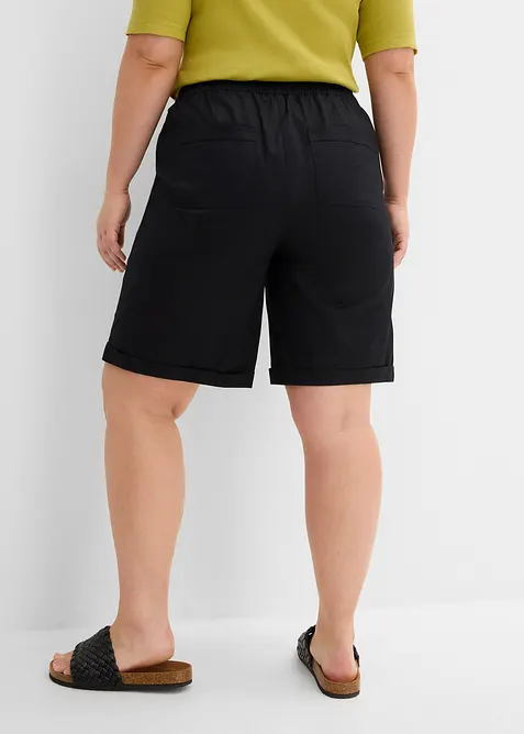 Bermuda in misto cotone paper touch, bonprix