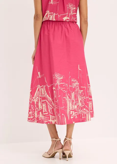 Gonna midi in puro cotone biologico, bonprix