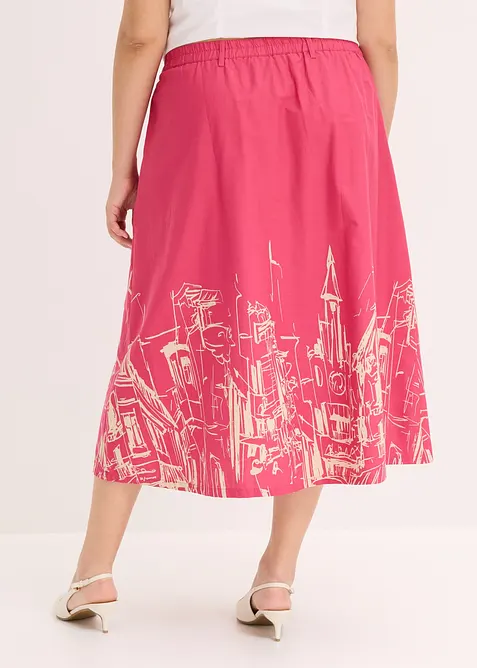 Gonna midi in puro cotone biologico, bonprix