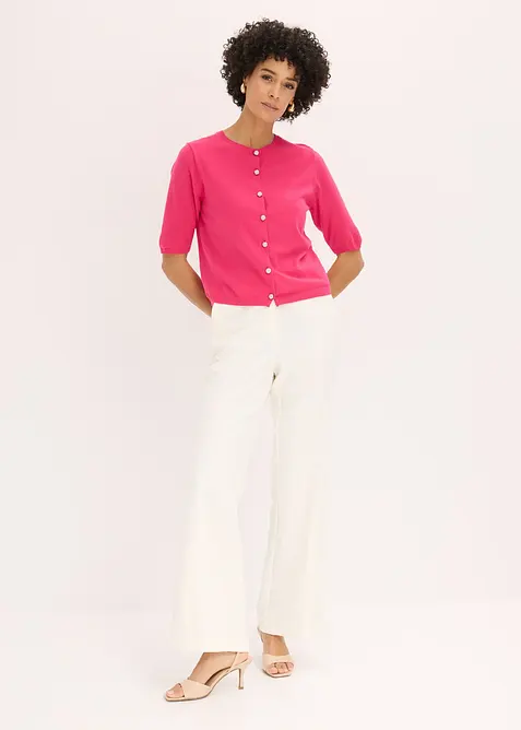 Cardigan in filato fine misto viscosa, bonprix