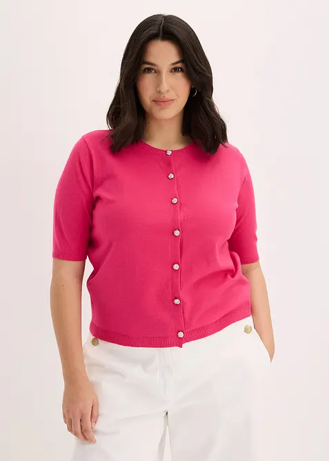 Cardigan in filato fine misto viscosa, bonprix