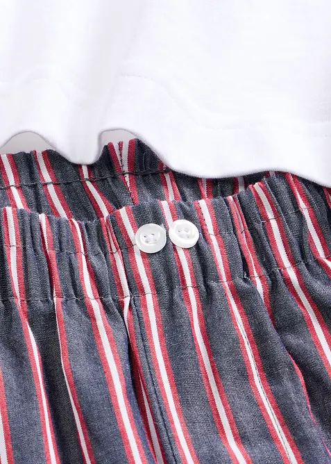 Pigiama con pantaloni in tessuto, bonprix