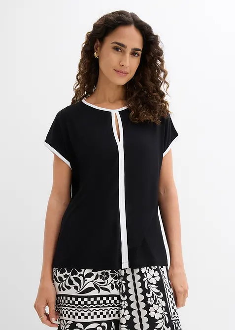 Maglia con bordi a contrasto, bonprix