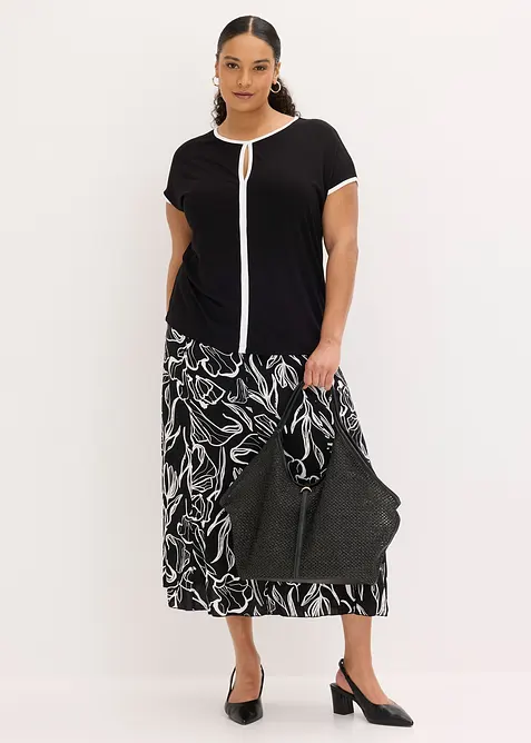 Maglia con bordi a contrasto, bonprix