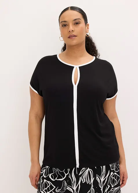Maglia con bordi a contrasto, bonprix