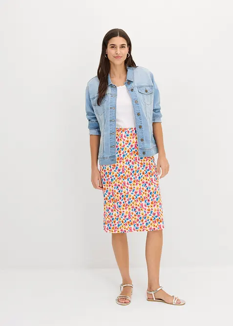 Gonna in jersey di misto viscosa e cotone, bonprix