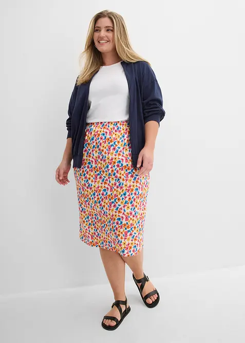 Gonna in jersey di misto viscosa e cotone, bonprix