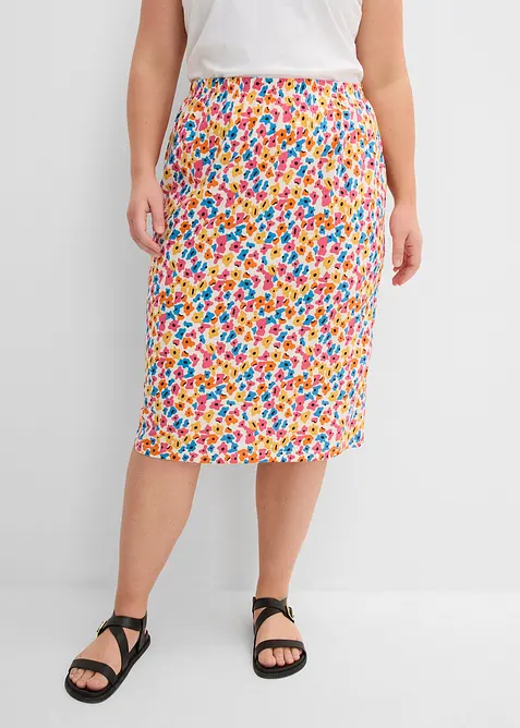 Gonna in jersey di misto viscosa e cotone, bonprix