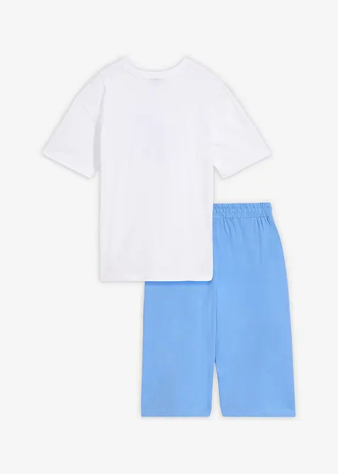 T-shirt loose fit e pantaloni corti in jersey di puro cotone biologico (set 2 pezzi), bonprix
