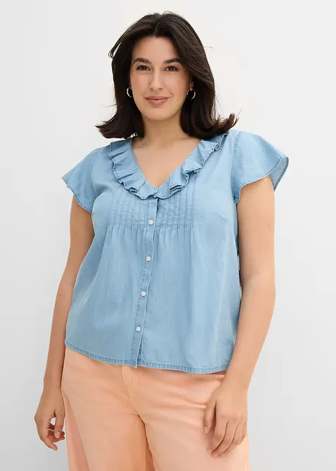 Top in jeans di cotone biologico, bonprix