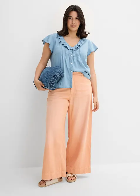 Top in jeans di cotone biologico, bonprix