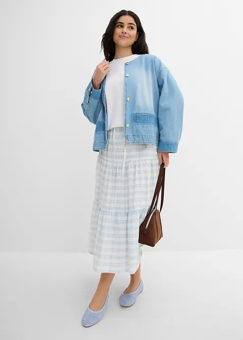Gonna midi in puro cotone, bonprix