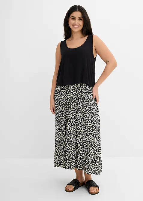 Abito in jersey di misto viscosa e elastan fluido, bonprix