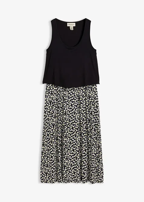 Abito in jersey di misto viscosa e elastan fluido, bonprix