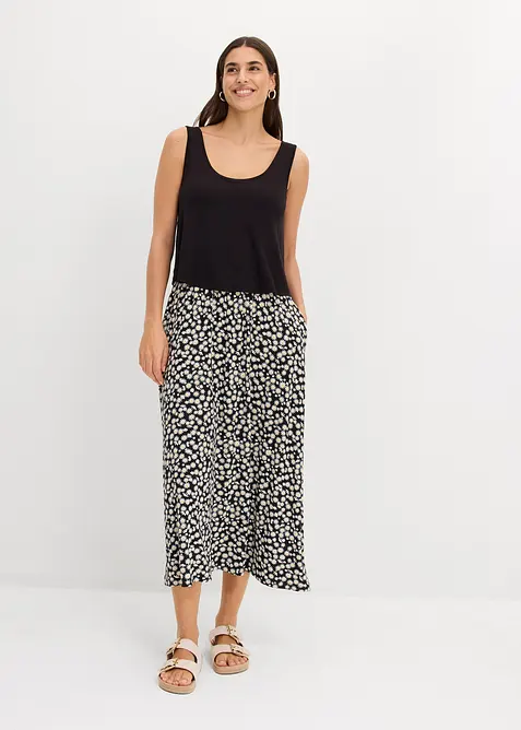 Abito in jersey di misto viscosa e elastan fluido, bonprix