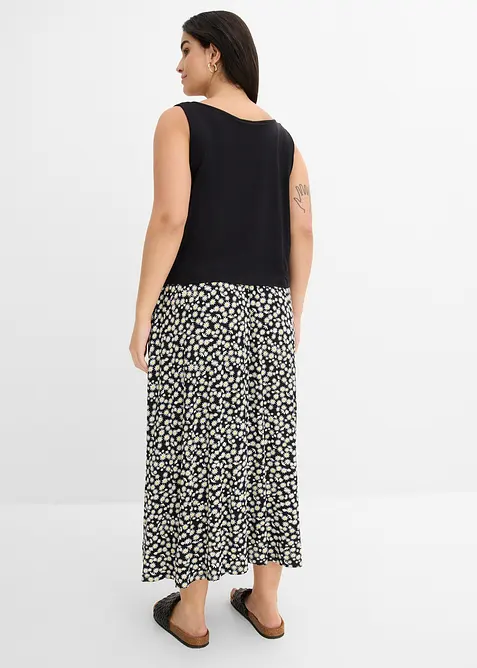 Abito in jersey di misto viscosa e elastan fluido, bonprix